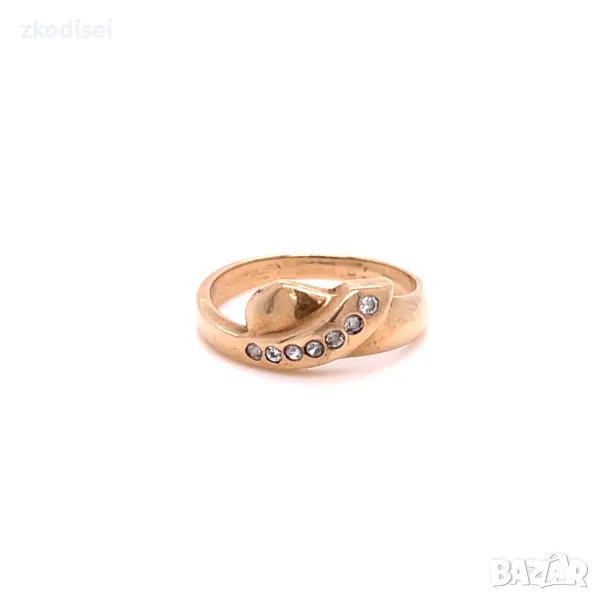 Златен дамски пръстен 2,12гр. 14кр.проба:585 размер:47 модел:30045-2, снимка 1