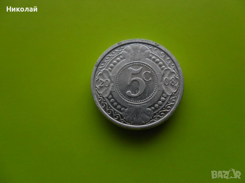 5 цента 2008 г. монета Холандски антили, снимка 1