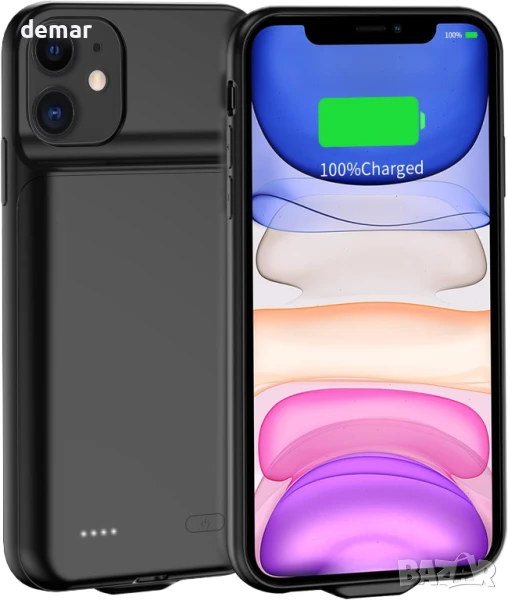 Калъф с батерия MIGAFEI за iPhone 11, 7000mAh, черен, снимка 1