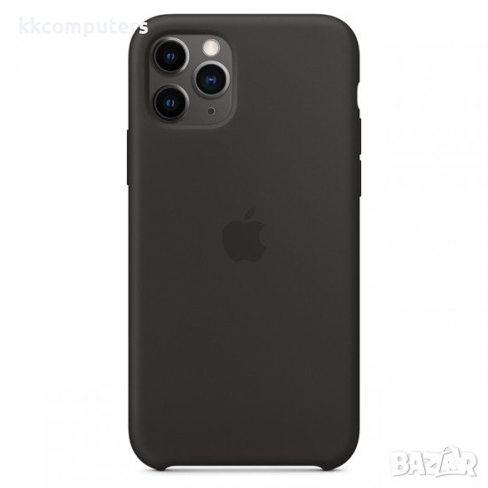 Силиконов кейс Silicone Case за Apple, За iPhone 11 (6.1), Черен, снимка 1