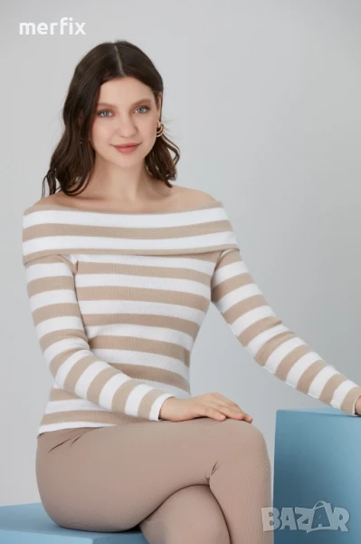 Дамски блузи мадонна яка , снимка 1