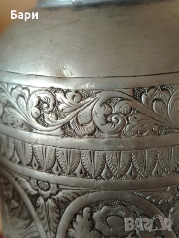 Стара сребърна красива основа за наргиле,ваза,шише..., снимка 7 - Колекции - 51600802