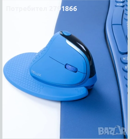 DELUX Seeker M618XSD Безжична ергономична вертикална мишка с OLED екран, снимка 8 - Клавиатури и мишки - 52154118