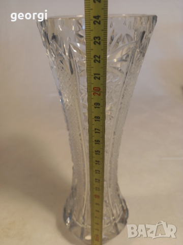 кристална ваза фасетирана , снимка 7 - Вази - 44933748