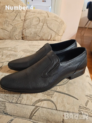 Кожени мокасини SHARP, снимка 3 - Мокасини - 53974270