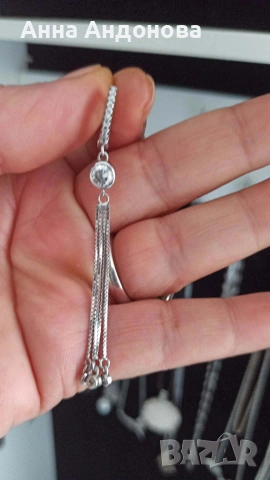 Нежни сребърни обеци , снимка 2 - Обеци - 53943298