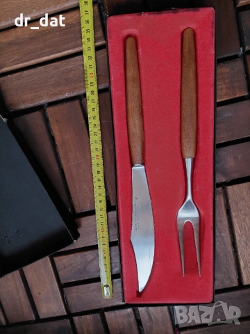 Големи нож и вилица Solingen - транжиращ комплект, снимка 2 - Други ценни предмети - 54006064