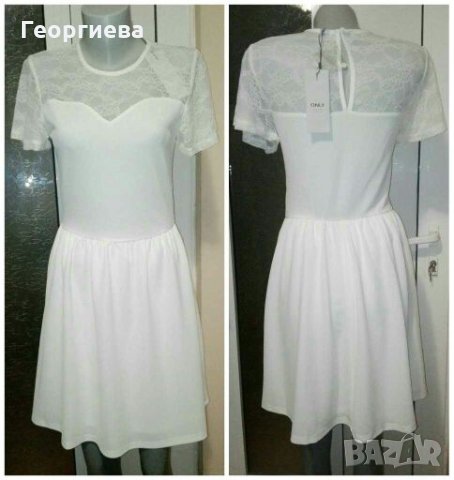 Прелестна бяла рокля Only 👗🍀❤S,M👗🍀❤арт.814