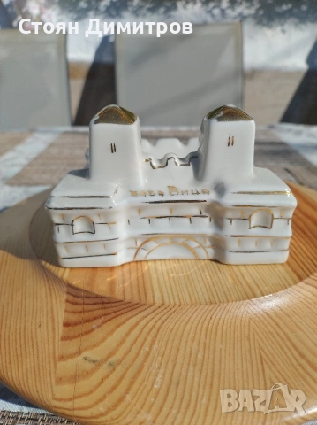 Порцеланов пепелник,,Баба Вида,, 1960г.колекционерски тегло 338гр. български,здрав,чист, снимка 14 - Колекции - 54143306