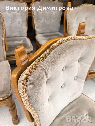 Комплект от 9 трапезни стола , снимка 4 - Столове - 54152220