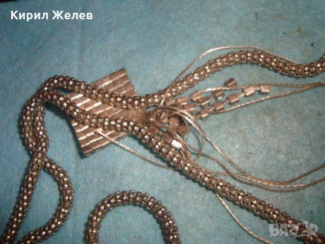 СРЕБРИСТО СКЪПОЦЕННО АРТ МОДНО КОЛИЕ МНОГО ЕФЕКТНО и БЛЕСТЯЩО 26921, снимка 9 - Колиета, медальони, синджири - 35100785