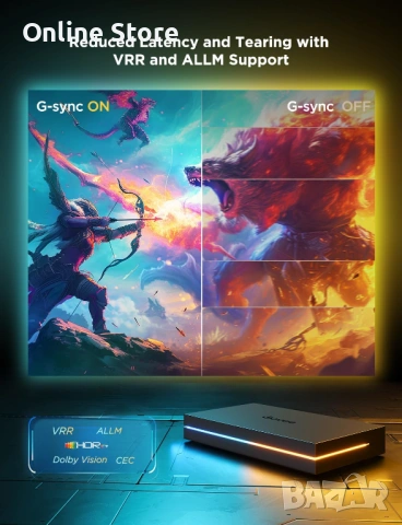 Govee HDMI 2.1 Sync Box Kit 2 AI – Sync Box с LED ленти, 8K/60Hz, 4K/144Hz, снимка 6 - Друга електроника - 54169935