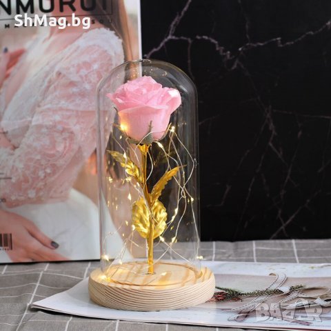 Златна роза в стъкленица, снимка 17 - Декорация за дома - 27658103