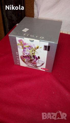 Ваза PASABAHCE FLORA аквариум -17см диаметър Нова!, снимка 1