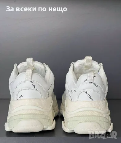Triple S All-Over Logo White Унисекс👟Дамски Бели Маратонки👟Мъжки Спортни Обувки Код SEM-450, снимка 5 - Маратонки - 55871363