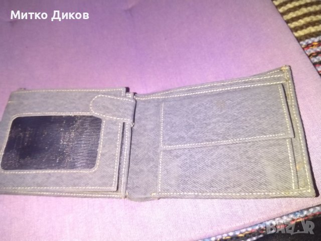 S.Bellini марков италиански портфейл кожен промазан плат с много отделения 120х95мм, снимка 3 - Портфейли, портмонета - 38518428