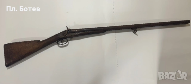 Стара двуцевна капсулна пушка