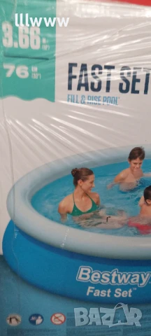Надуваем басейн с помпа 3.66 - 76см, снимка 6 - Басейни и аксесоари - 50674622