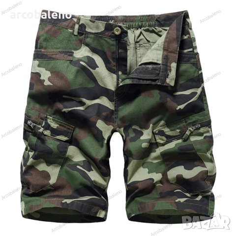 Мъжки къси карго панталони с камуфлажен принт, 8цвята , снимка 9 - Къси панталони - 40551443