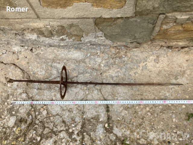 Стар ръчно кован шиш за печене на месо, снимка 6 - Антикварни и старинни предмети - 40238968