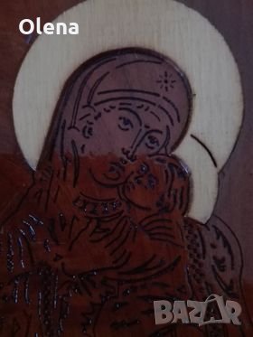 Малка дървена икона, снимка 4 - Сувенири от дърво - 30657946