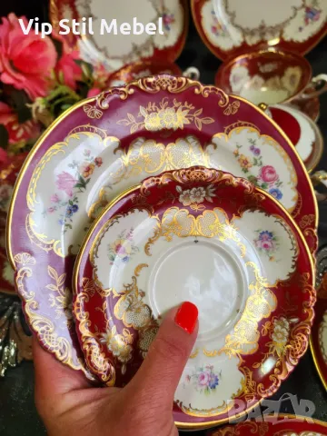 Königlich чашки с подложни чинийки и десертни чинийки , снимка 3 - Сервизи - 49445827