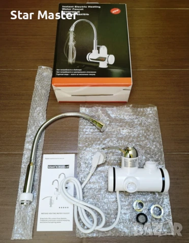 Проточен бойлер Водонагревател с дисплей 3000W  Смесител за вода  Нагревател за вода Душ Батерия, снимка 5 - Бойлери - 27233323