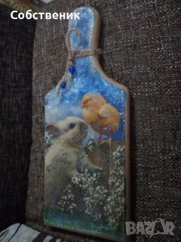 Декорирана дъска "Великден", снимка 3 - Декорация за дома - 38811374