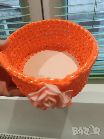 Ръчно изплетен панер, снимка 6 - Декорация за дома - 49153327