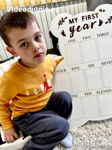 Рамка- “Моята първа годинка”, снимка 2 - Сувенири от дърво - 54335810