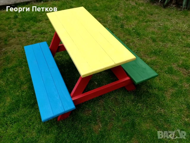 Детска масичка цветна,с пейки-64 €., снимка 5 - Други - 53993108