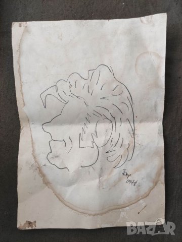 Продавам Голяма карикатура / рисунка от 1978  