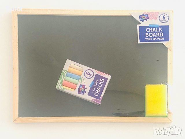 Дървена Образователна дъска за писане + тебешир и гъба за почистване, снимка 3 - Образователни игри - 33894778