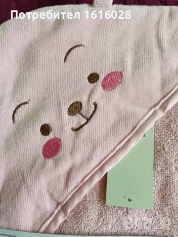 Бебешка хавлиена кърпа с качулка., снимка 4 - За банята - 42477710