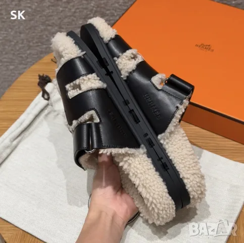 Дамски чехли Hermes, снимка 4 - Чехли - 55811340