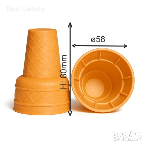Вафлени фунийки за сладолед малка Чаша, снимка 2 - Други - 51266092