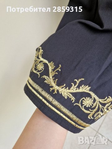 Дамска елегантна черна риза, снимка 3 - Ризи - 37630522