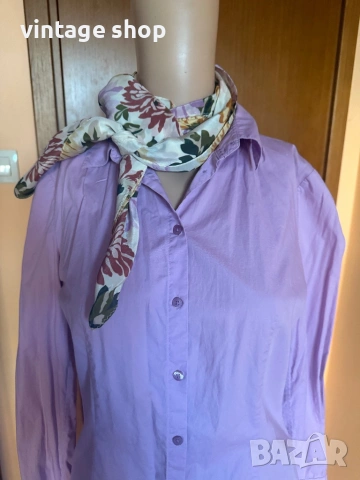 Копринен шал с флорален десен, снимка 6 - Шалове - 54138899