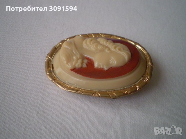 брошка -игла с викторианска жена-камея , снимка 9 - Антикварни и старинни предмети - 40403157