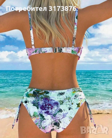 Бански костюм в лилаво, снимка 2 - Бански костюми - 51492392