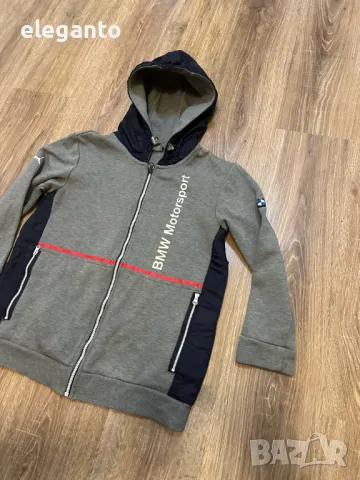 Оригинална мъжка горница/суичър Puma BMW Motorsport Zip Hoodie , S размер , снимка 2 - Суичъри - 50243328