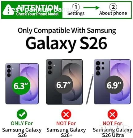 Нов кейс Samsung Galaxy S26 водоустойчив твърд калъф 360 черен, снимка 2 - Калъфи, кейсове - 53875679