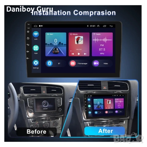 PODOFO SH4AMPOD 9-инчов Android 15 2+32 Ram медиен плейър с , снимка 3 - Аксесоари и консумативи - 53214055