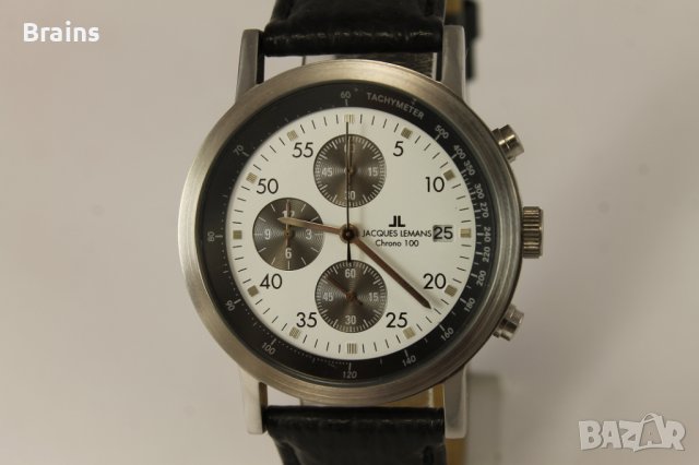 JACQUES LEMANS Chrono 100 Мъжки Стоманен Kварцов Хронограф , снимка 3 - Мъжки - 40139685