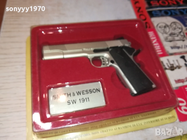 SMITH & WESSON SW 1911-КОЛЕКЦИОНЕРСКИ ПИСТОЛЕТ-ВНОС SWISS 1409251130, снимка 9 - Колекции - 51707582