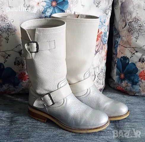 "Bullboxer" / естествена кожа / ботуши тип боти / N39, снимка 2 - Дамски боти - 47493819