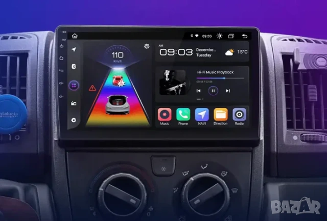 Мултимедия, Двоен дин, с Android, за Fiat Ducato, Peugeot Boxer, Citroen Jumper, навигация, 2010, снимка 9 - Аксесоари и консумативи - 47096762