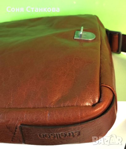 STRELLSON - Мъжкa чантa за през рамо - естествена кожа, снимка 10 - Чанти - 42115110