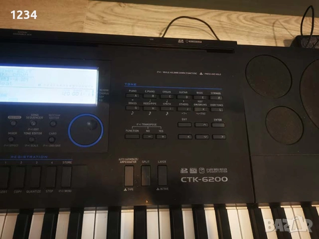 Синтезатор клавир CASIO CTK-6200 с динамична клавиатура и USB порт 5 октави, снимка 8 - Синтезатори - 53949117