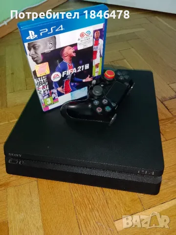 Playstation 4 slim в перфектно състояние +1 игра, снимка 1